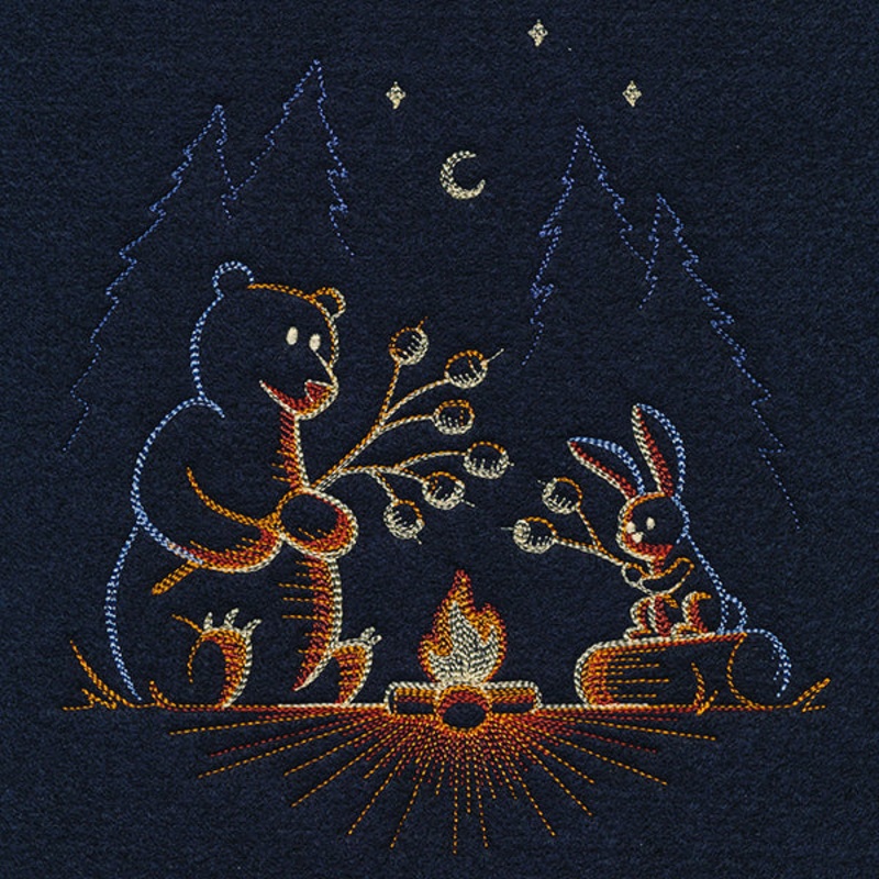 Woodland Campfire Pals|7.36″ x 6.85″ / 187.07mm x 173.99mm|6.29″ x 5.85″ / 159.76mm x 148.59mm|5.21″ x 4.85″ / 132.44mm x 123.19mm|3.89″ x 3.72″ / 98.82mm x 94.48mm|All Sizes