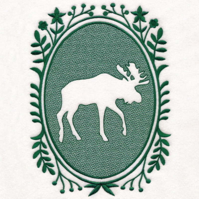 Woodland Moose Cameo (Embossed)