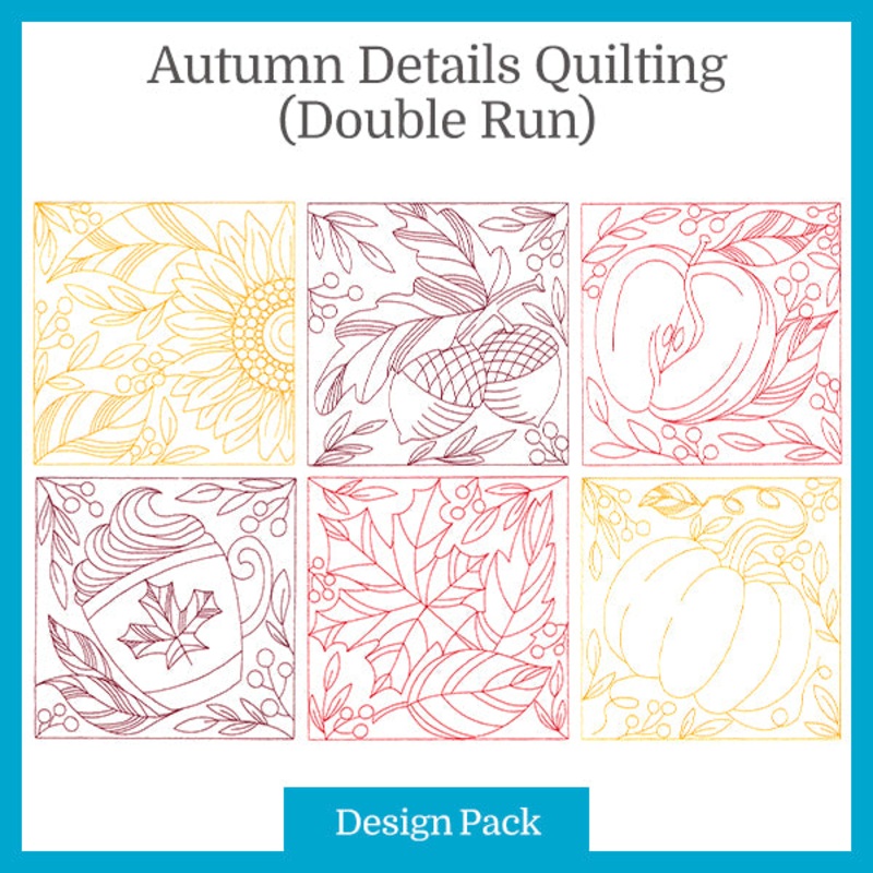 A Autumn Details Quilting (Double Run) Design Pack
