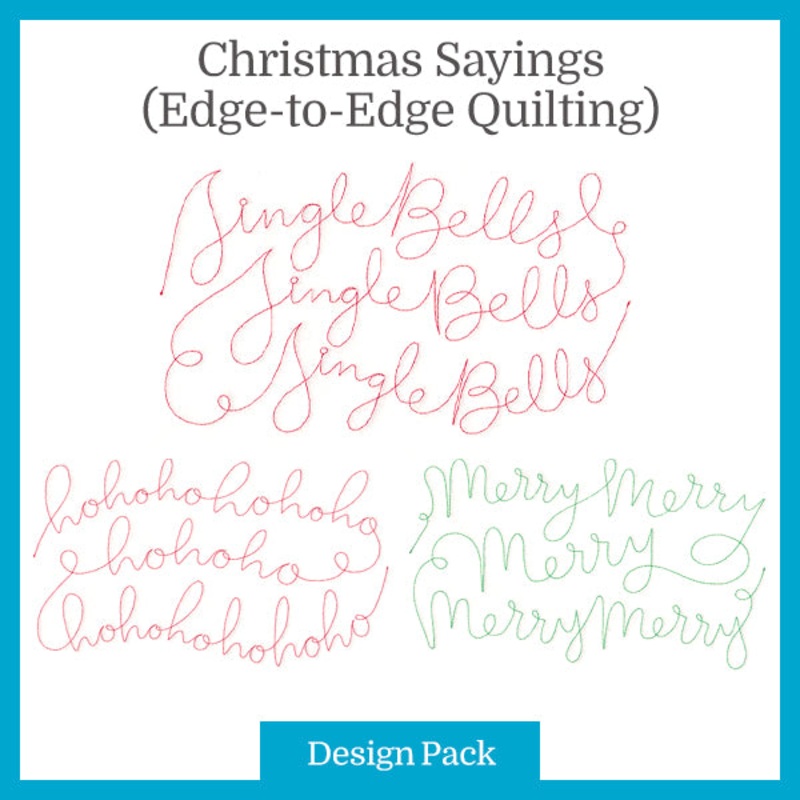 A Christmas Sayings (Edge-to-Edge Quilting) Design Pack