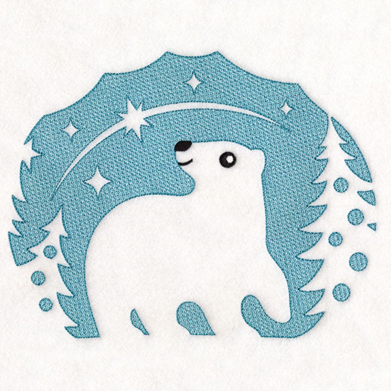 Wintertime Polar Bear (Embossed)