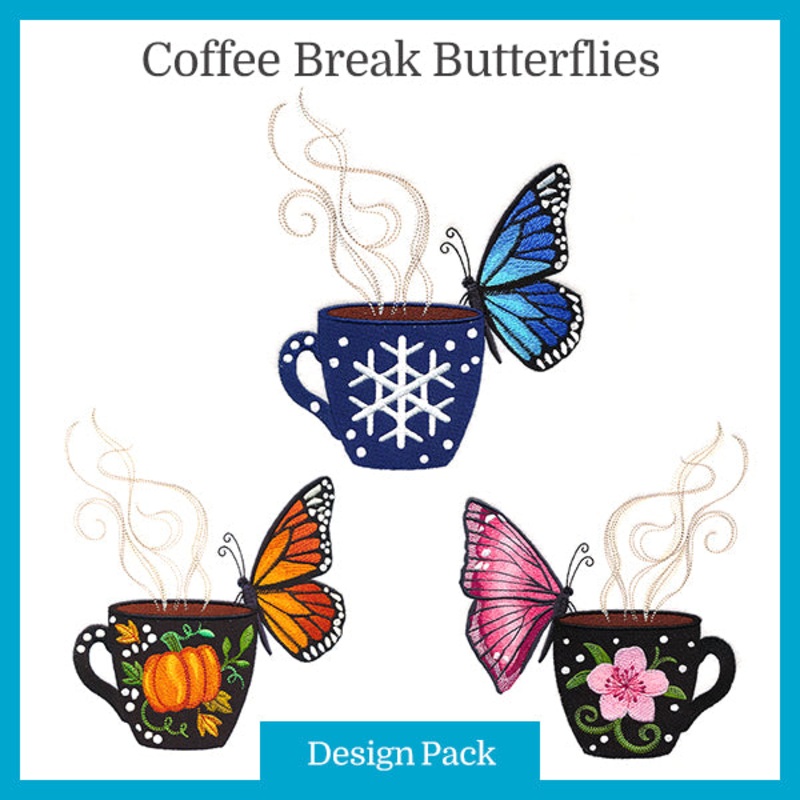 A Coffee Break Butterfly Design Pack
