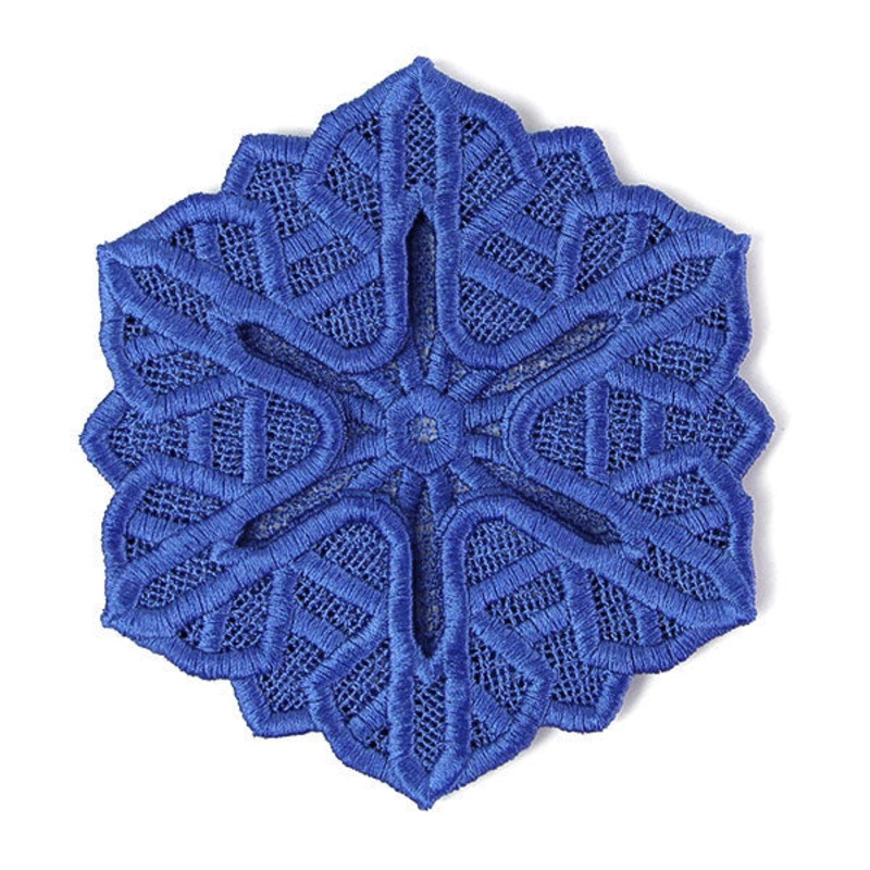 Winter Snowflake Wine Glass Coaster (Lace)