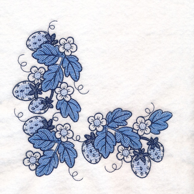 Delicate Delft Blue Corner – Strawberry