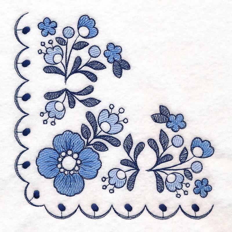 Delicate Delft Corner – Flower 2