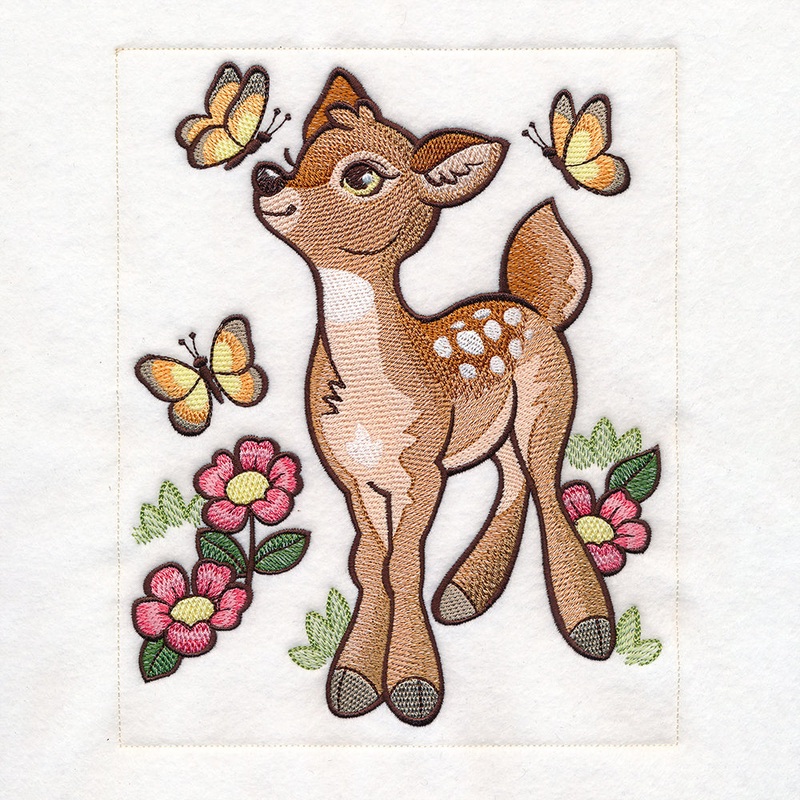 Woodland Animals Quilt – Fawn|8.47″ x 6.85″ / 215.24mm x 173.99mm|7.24″ x 5.85″ / 183.82mm x 148.59mm|6″ x 4.85″ / 152.4mm x 123.19mm|All Sizes