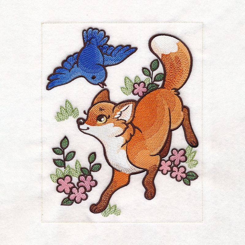 Woodland Animals Quilt – Fox|8.47″ x 6.85″ / 215.24mm x 173.99mm|7.24″ x 5.85″ / 183.82mm x 148.59mm|6″ x 4.85″ / 152.4mm x 123.19mm|All Sizes