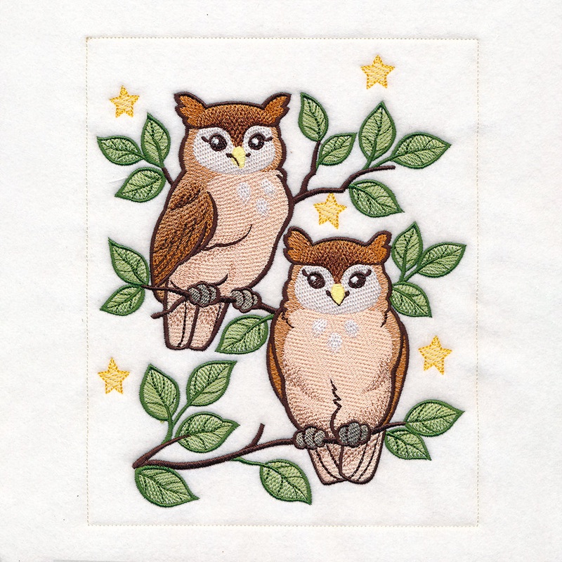 Woodland Animals Quilt – Owl|8.47″ x 6.85″ / 215.24mm x 173.99mm|7.24″ x 5.85″ / 183.82mm x 148.59mm|6″ x 4.85″ / 152.4mm x 123.19mm|All Sizes