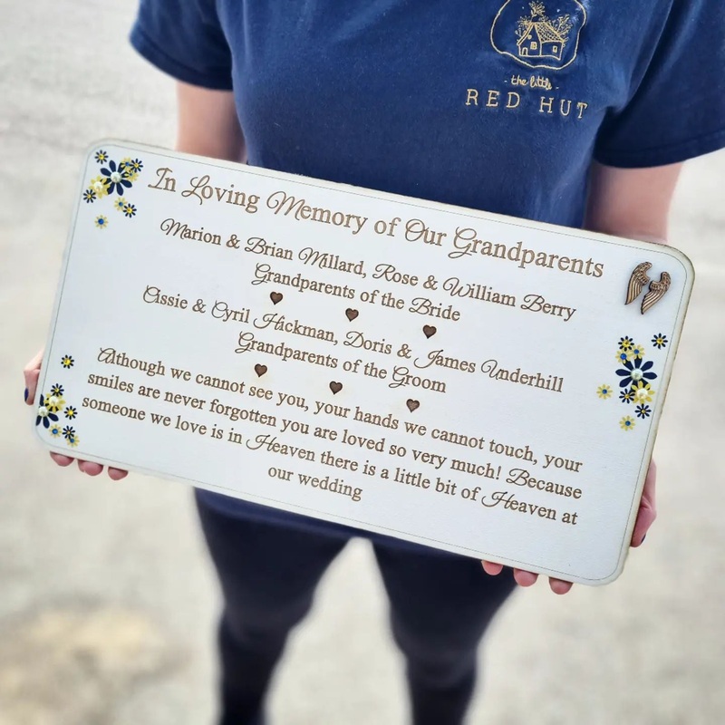 40cm x 20cm Reserved/In Loving Memory Wedding Sign