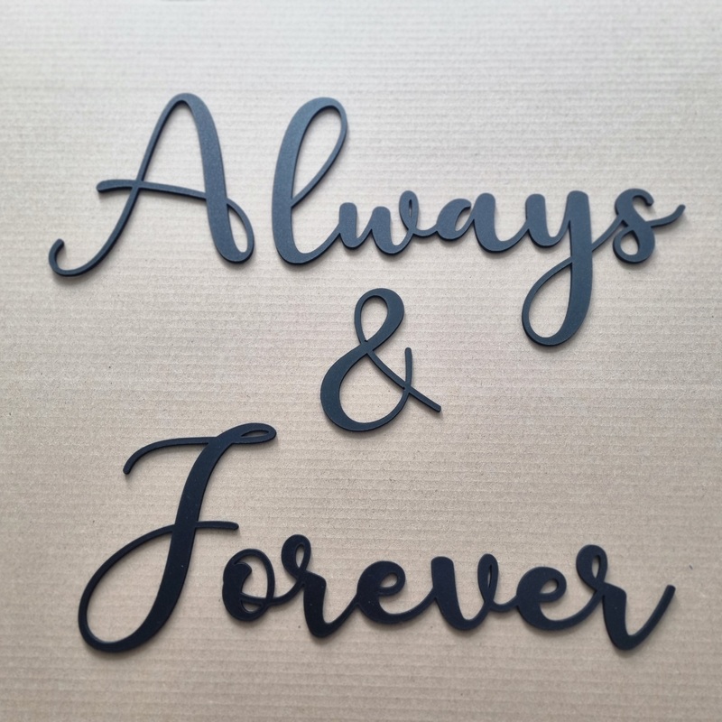 Always & Forever Script Wall Sign