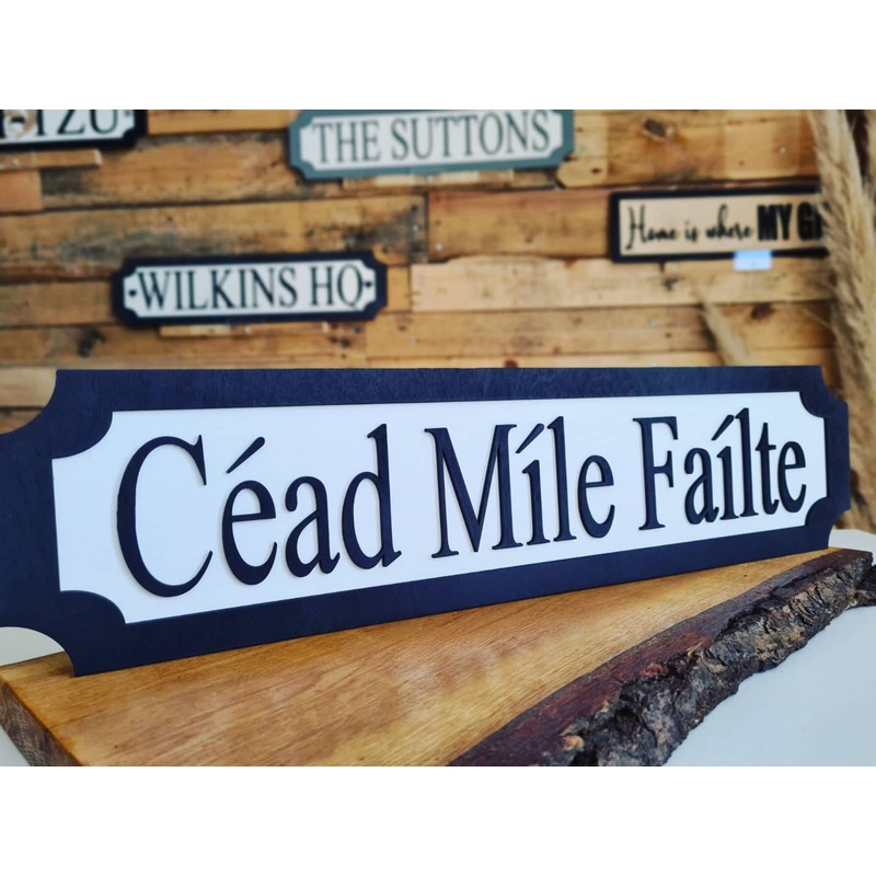Cead Mile Failte 3D Train/Street Sign