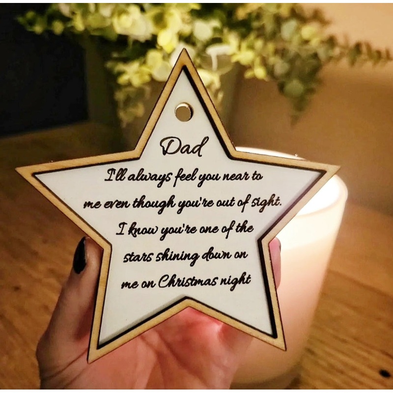 Christmas Star Remembrance Decoration- ANY name