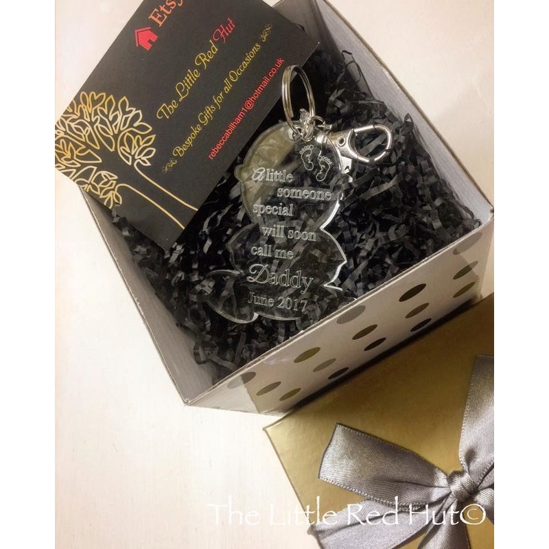 Daddy/Baby Shaped Keyring