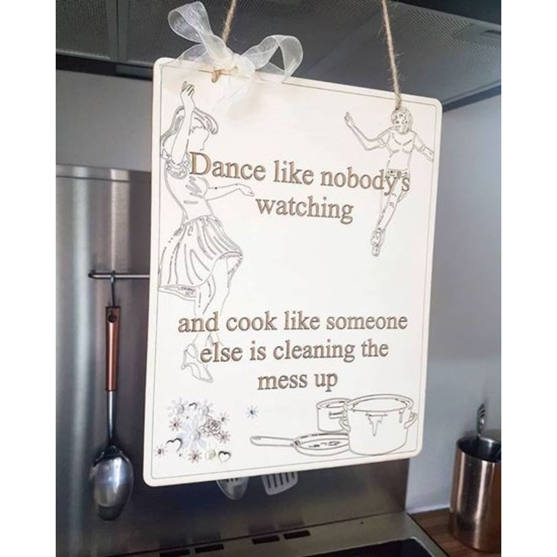 Dance like nobody’s watching – A4 Rectangle Plaque