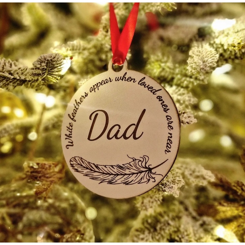 Feathers appear Christmas Decoration- ANY name