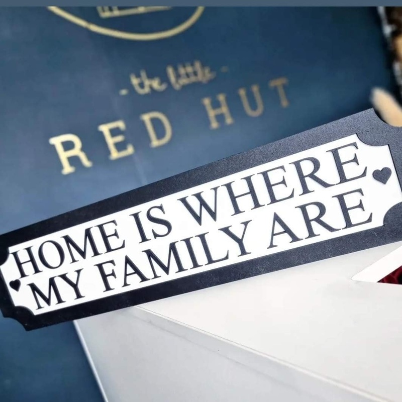 Home is where my family are 3D Train/Street Sign