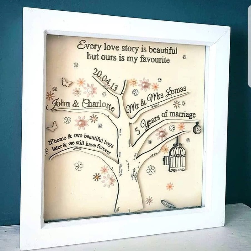 Love Story/3D Tree Glass Box Frame