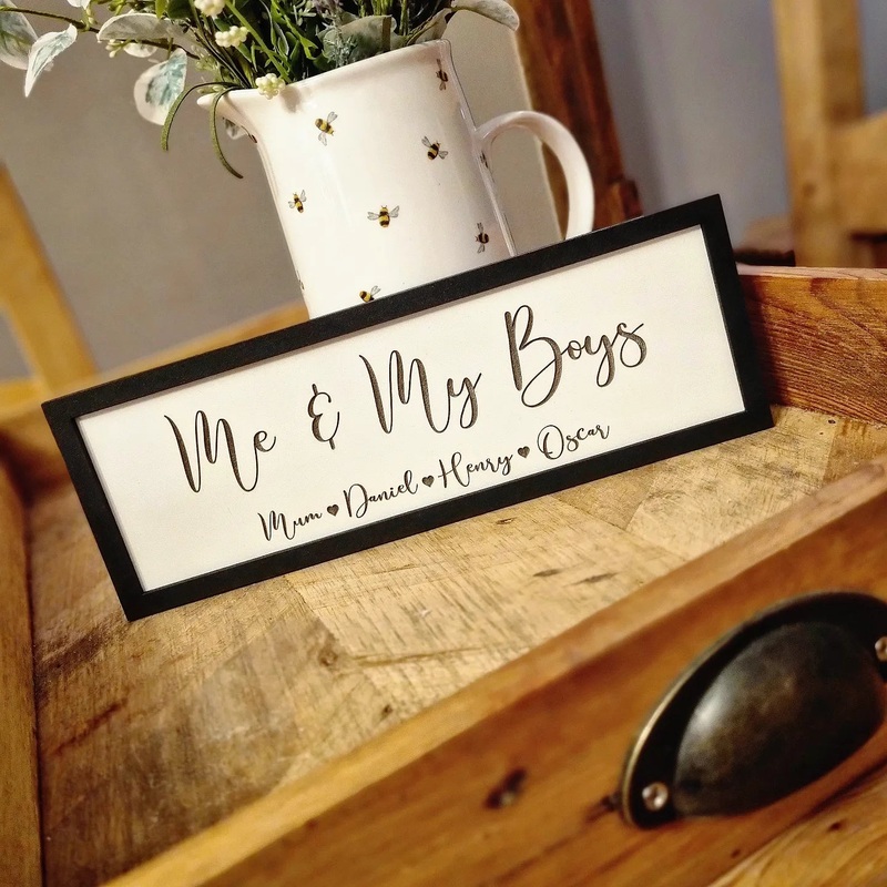 Me & My Boy/s Petite Sign|Me & My Boys (Multiple)|Me & My Boy (Singular)|Black|Grey