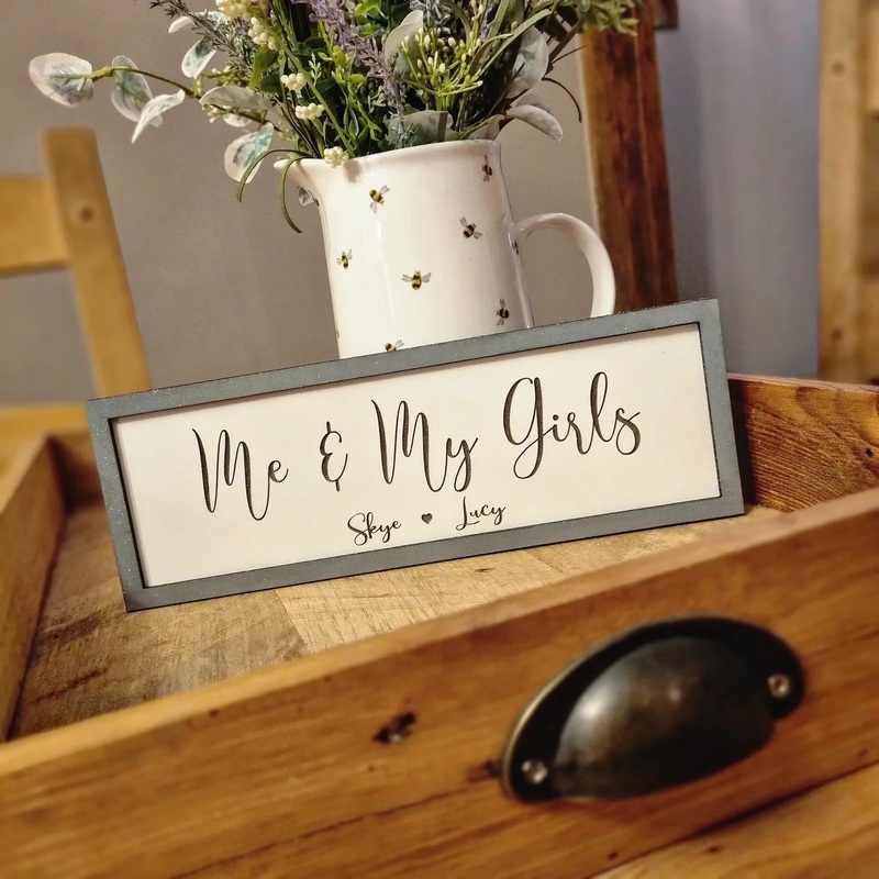 Me & My Girl/s Petite Sign|Me & My Girls (Multiple)|Me & My Girl (Singular)|Black|Grey