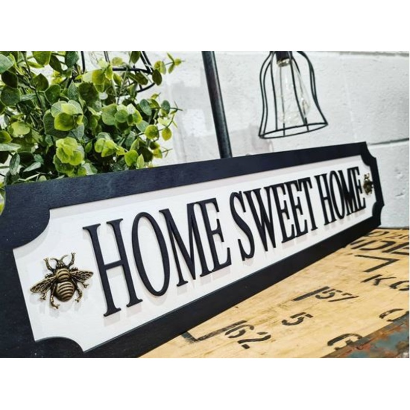 METAL BUMBLEBEE Home Sweet Home 3D Train/Street Sign