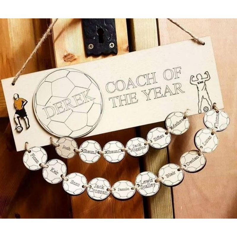 Personalise your own Football themed plaque