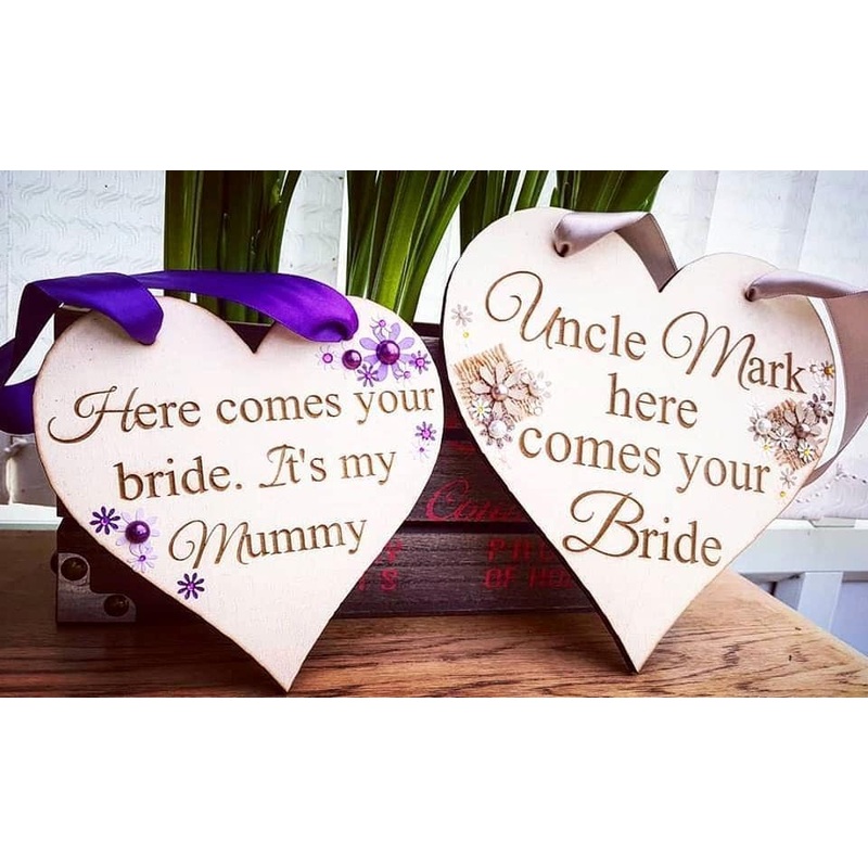 Personalise your own Wedding Aisle Heart Sign