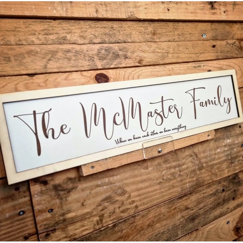 Personalise your own White & Natural Wood Sign