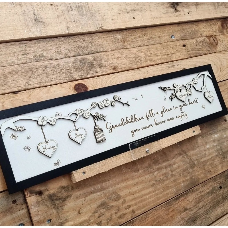 Personalised Blossom Tree 3D Sign – Choose your own quote