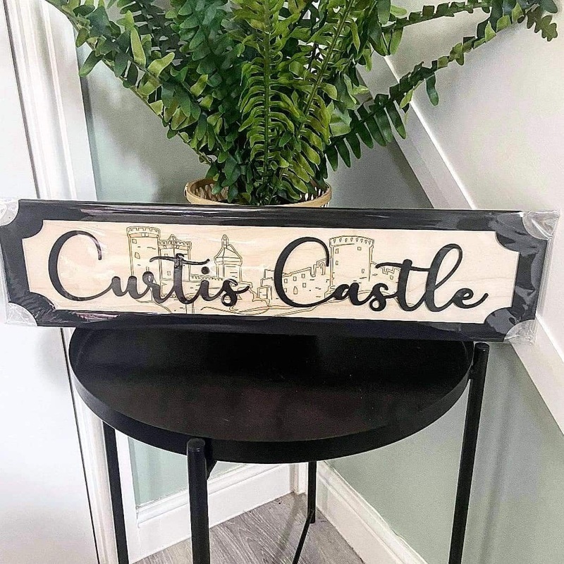 Personalised Castle Family 3D Sign
