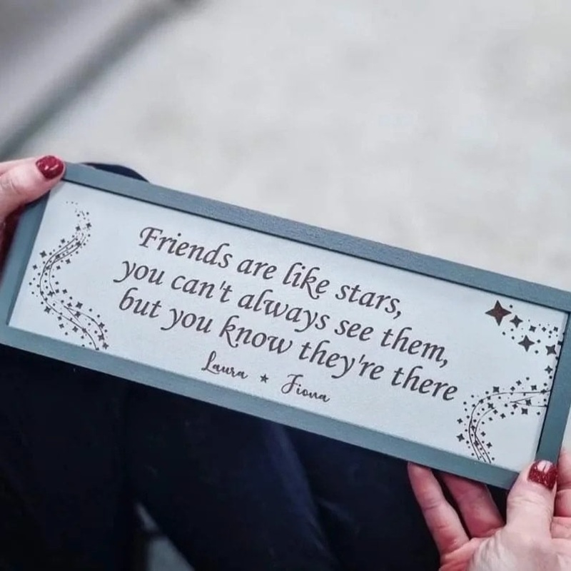 Personalised Friends are like stars Petite Sign