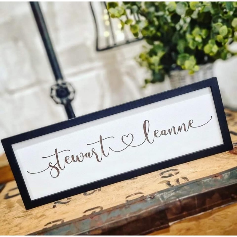 Personalised Heart Linked Petite Sign