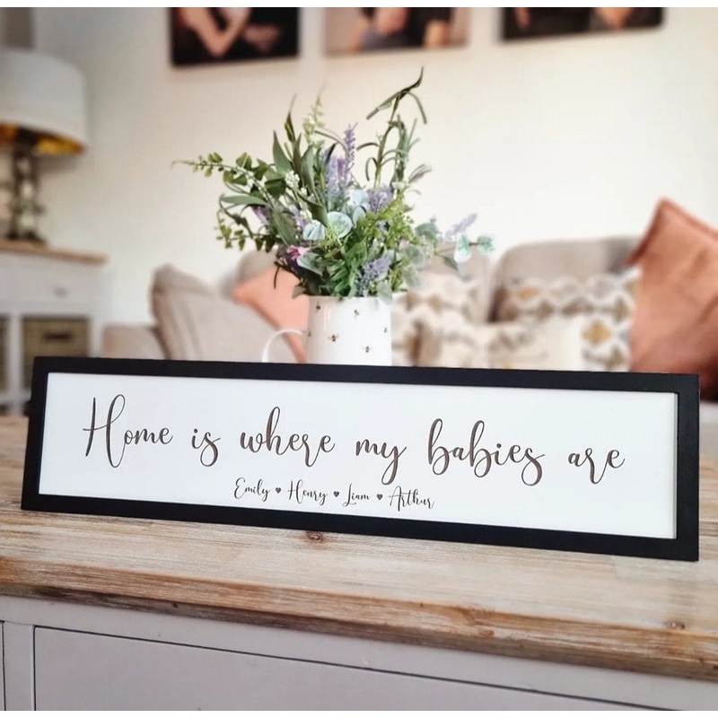 Personalised Home is where my babies are Country Sign