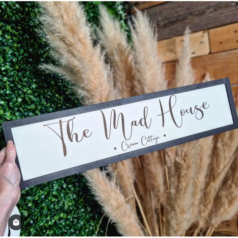 Personalised The Mad House Country Sign