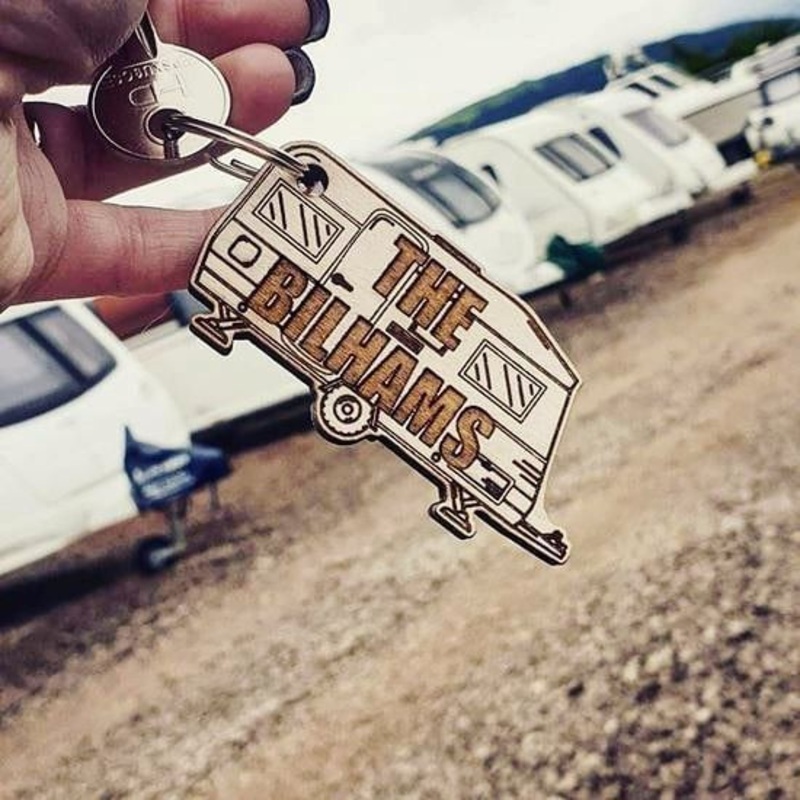 Personalised Touring Caravan Keyring