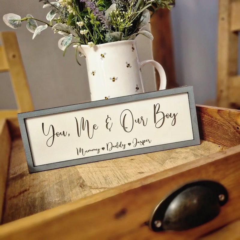 You, Me & Our Boy/s Petite Sign