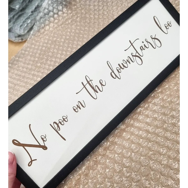 No poo on the downstairs loo Petite Sign