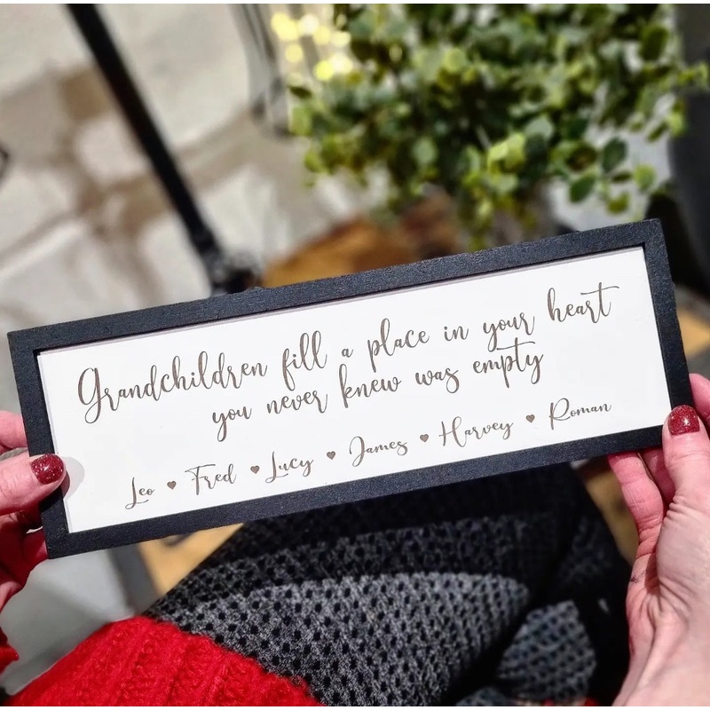 Personalised Grandchildren fill a place Petite Sign