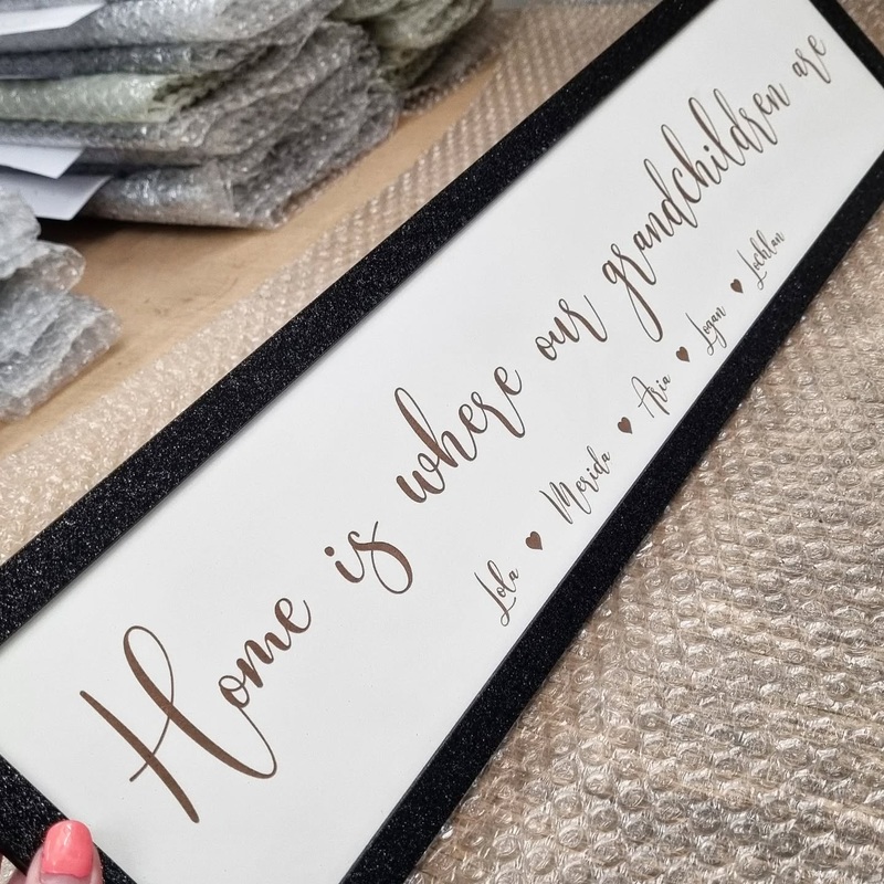 Personalised Home is where my grandchildren are Country Sign