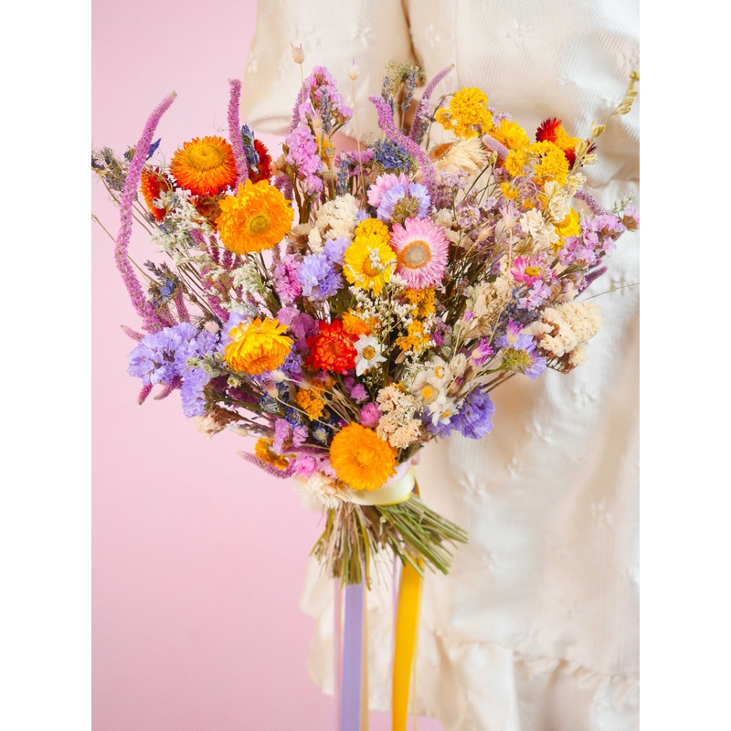 The Botanical Grove Dried Flower Baked Blossom Bridal Bouquet