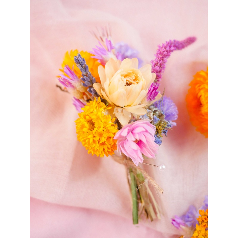 The Botanical Grove Dried Flower Baked Blossom Corsage