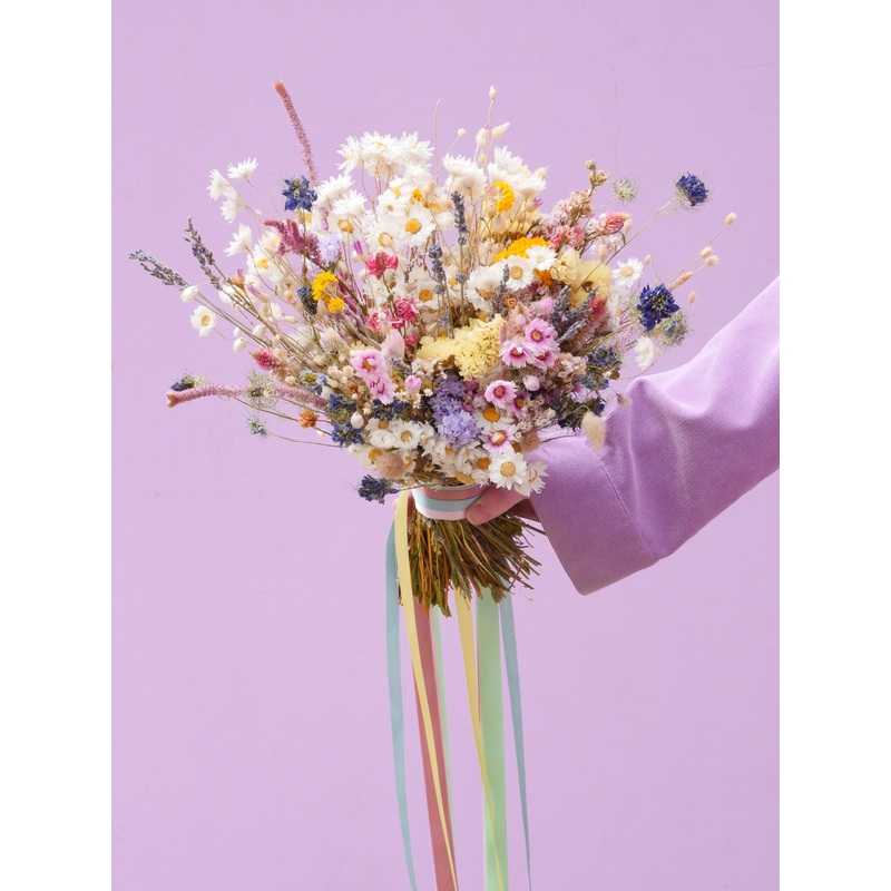 The Cutting Garden Dried Flower Baked Blossom Bridal Bouquet