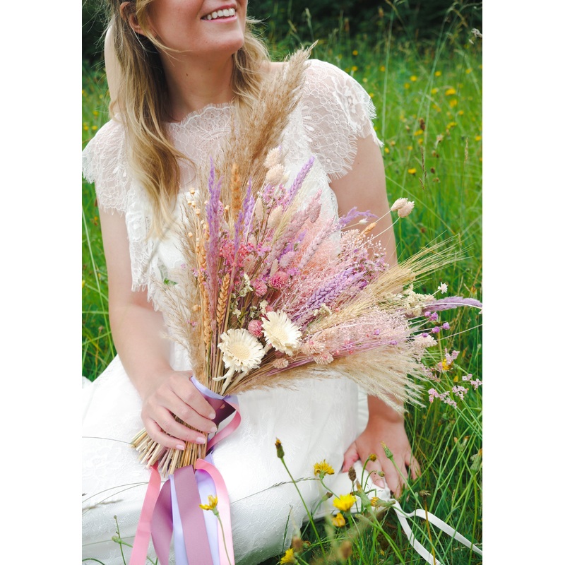 The Enchanted Meadow Dried Flower Baked Blossom Bridal Bouquet