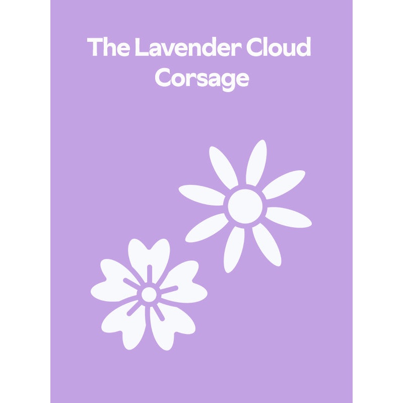 The Lavender Cloud Dried Flower Baked Blossom Corsage