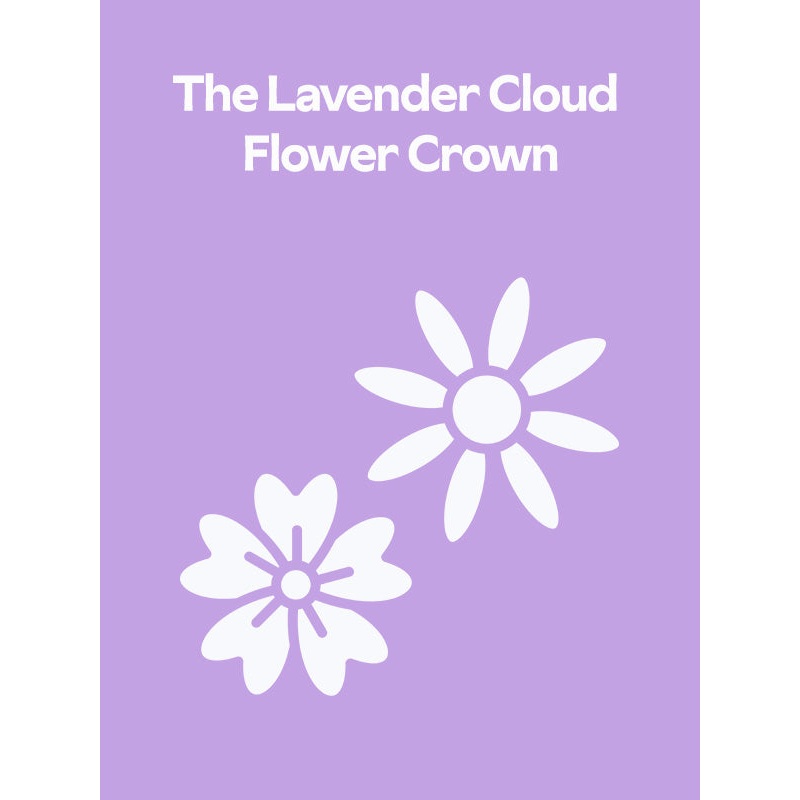 The Lavender Cloud Dried Flower Baked Blossom Flower Crown