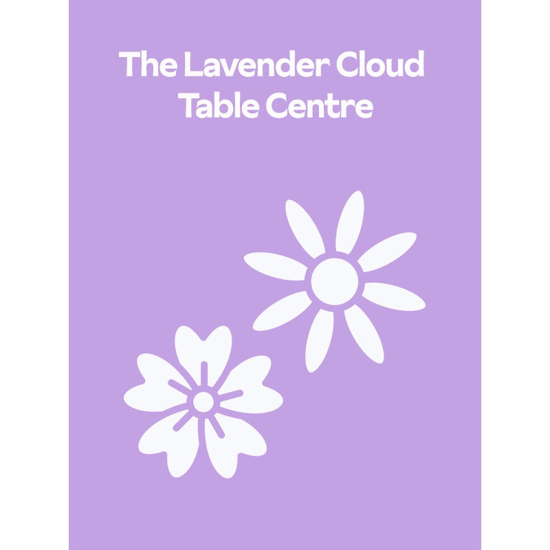 The Lavender Cloud Dried Flower Baked Blossom Table Centre