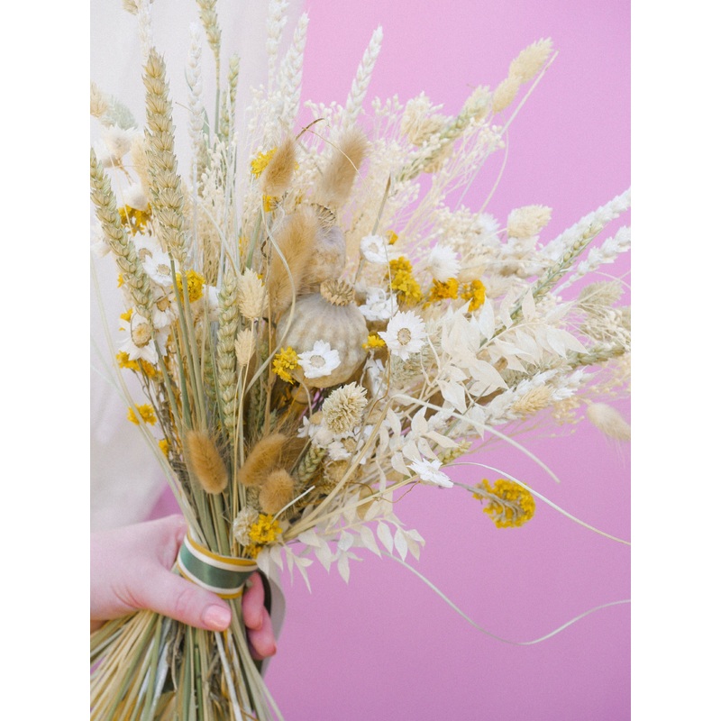 The Little Meadow Dried Flower Baked Blossom Bridal Bouquet