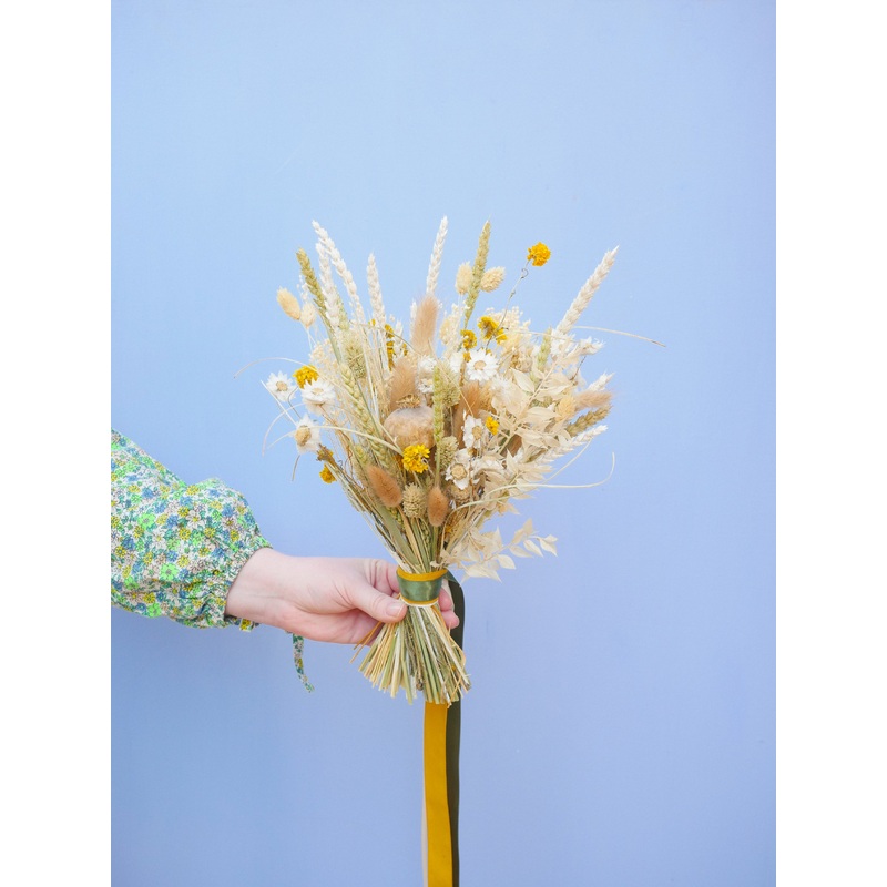 The Little Meadow Dried Flower Baked Blossom Bridesmaid Bouquet