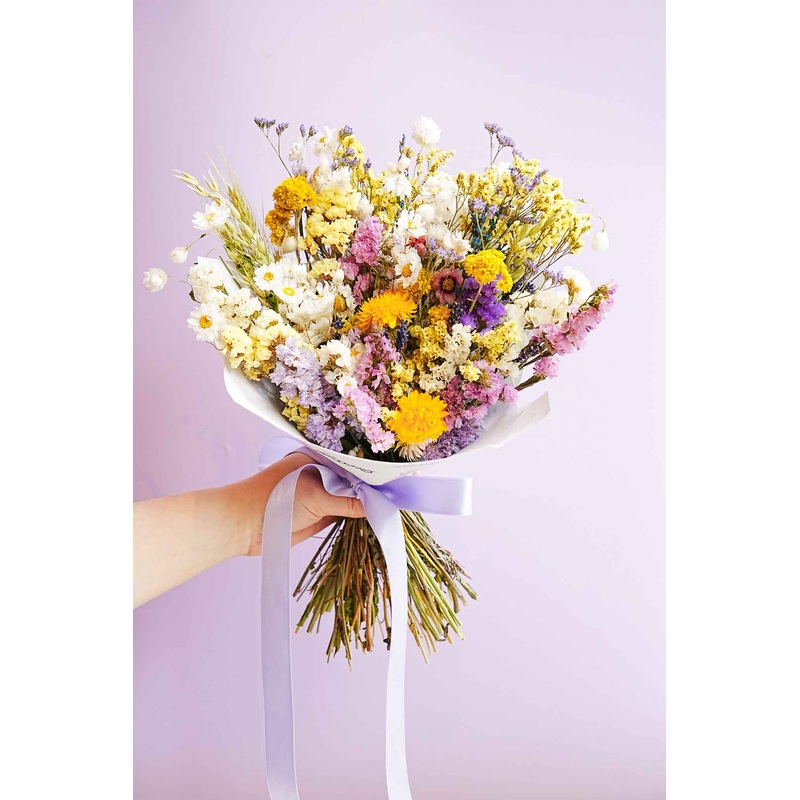 The Peacock Pansy Dried Flower Baked Blossom Bunch