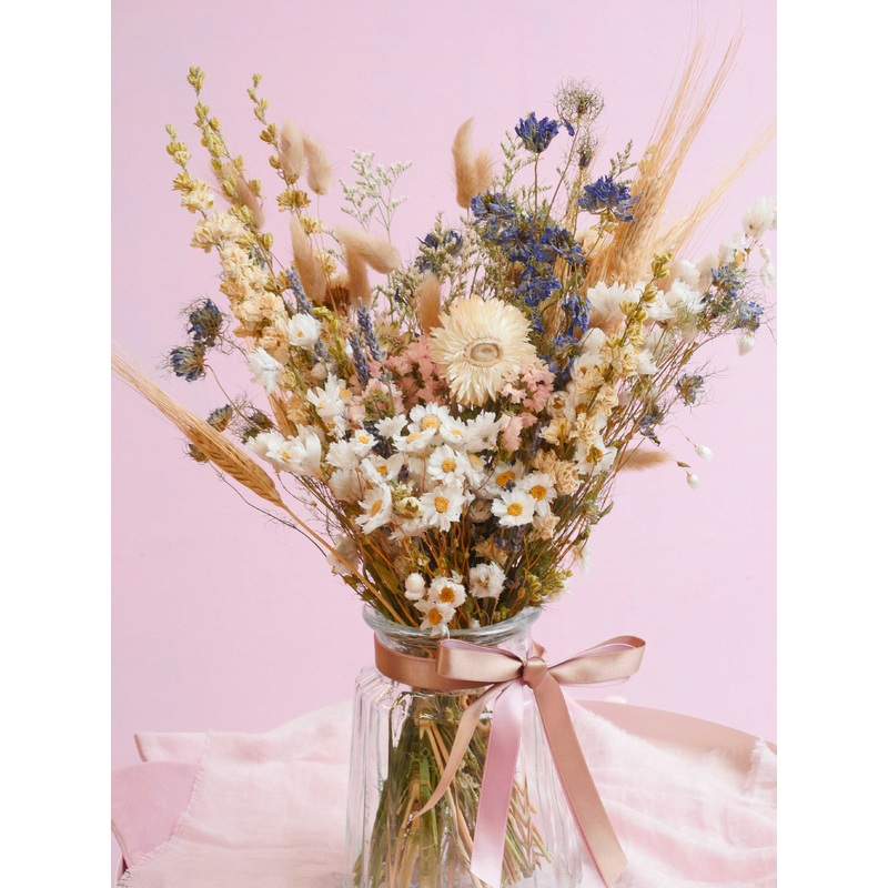 The Pearly Prairie Dried Flower Baked Blossom Table Centre Bouquet