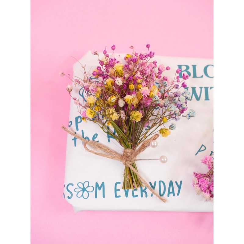 The Rainbow Cloud Gypsophilia Dried Flower Baked Blossom Boutonnire